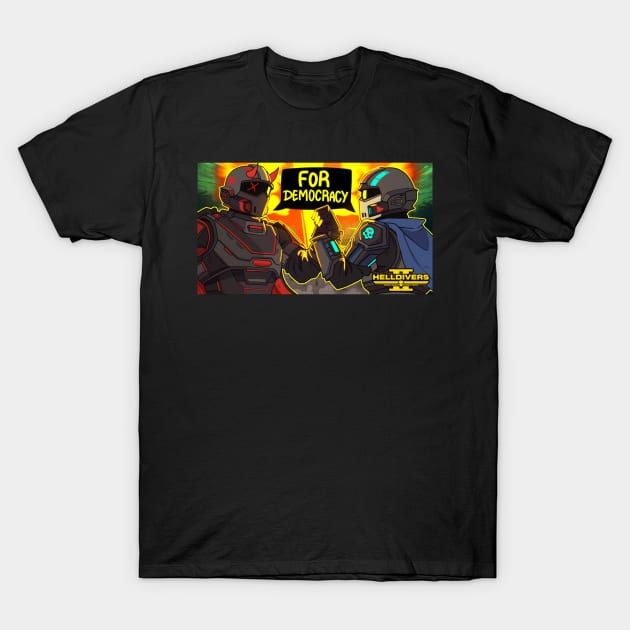 Helldivers for Democracy T-Shirt by  arinkeritiing24